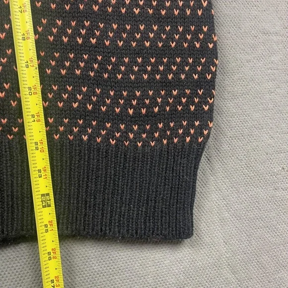 R n R Gear Wool Sweater Mens Medium Black Chunky Knit Birdseye USA Pullover - Picture 8 of 10